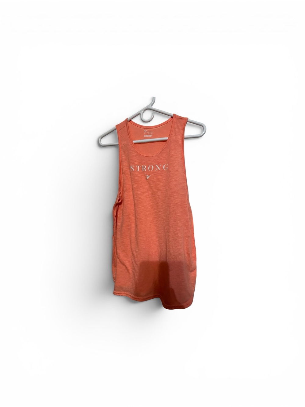 Old Navy Coral 'STRONG' Muscle Tank Top